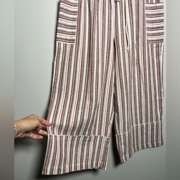 Kylie Paige Linen-Blend Wide Leg Flowy Pants - Picture 3 of 6